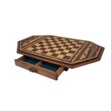 Game of ajedrez, madera tallada, Arts & Crafts, circa 1900 - Inglaterra