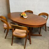 Baumann extendable table, 1960s-70s