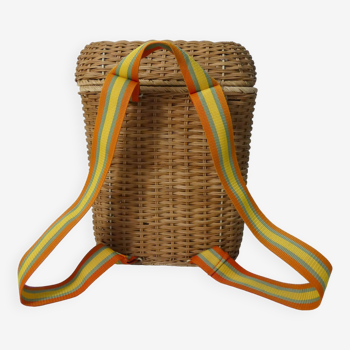 Rattan strap basket