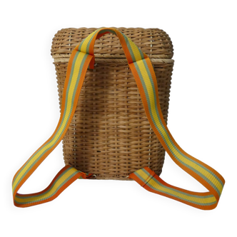 Rattan strap basket