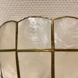 Pair of mother-of-pearl shell sconces