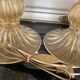 Pair of golden lamp legs - Alberto Dona - Murano - 70s