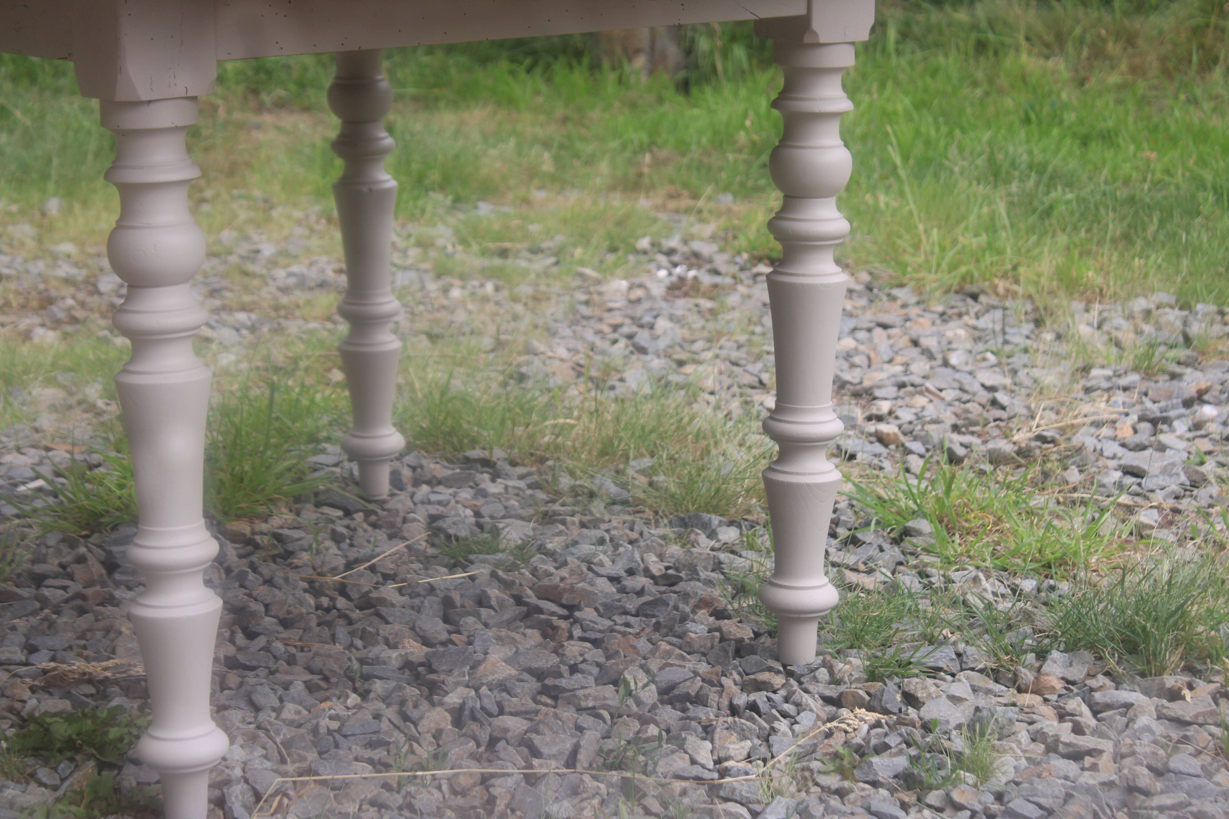 Table de ferme ronde à volets en bois massif – Ø 130 cm