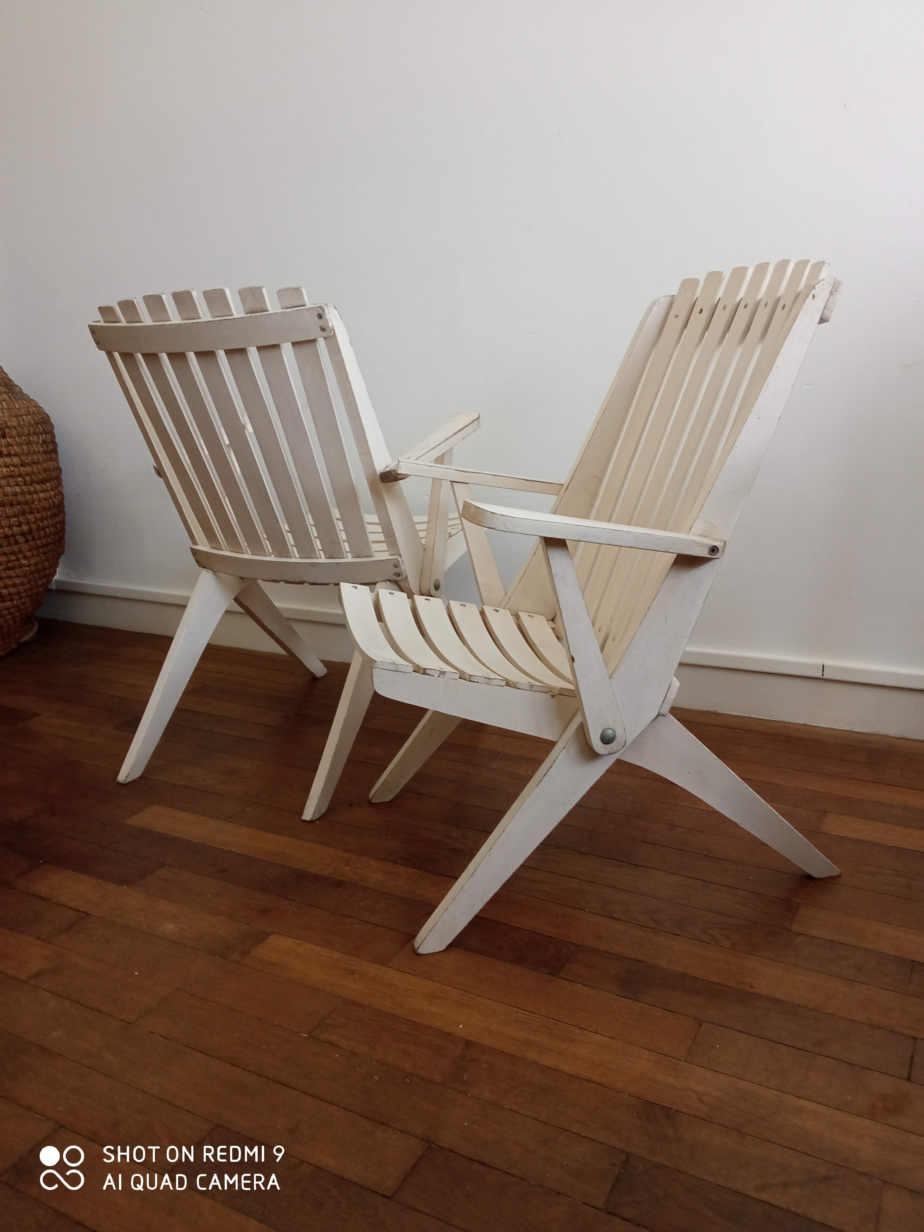 Paire de fauteuil de jardin années 59