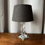 Crystal lamp with dark grey lampshade