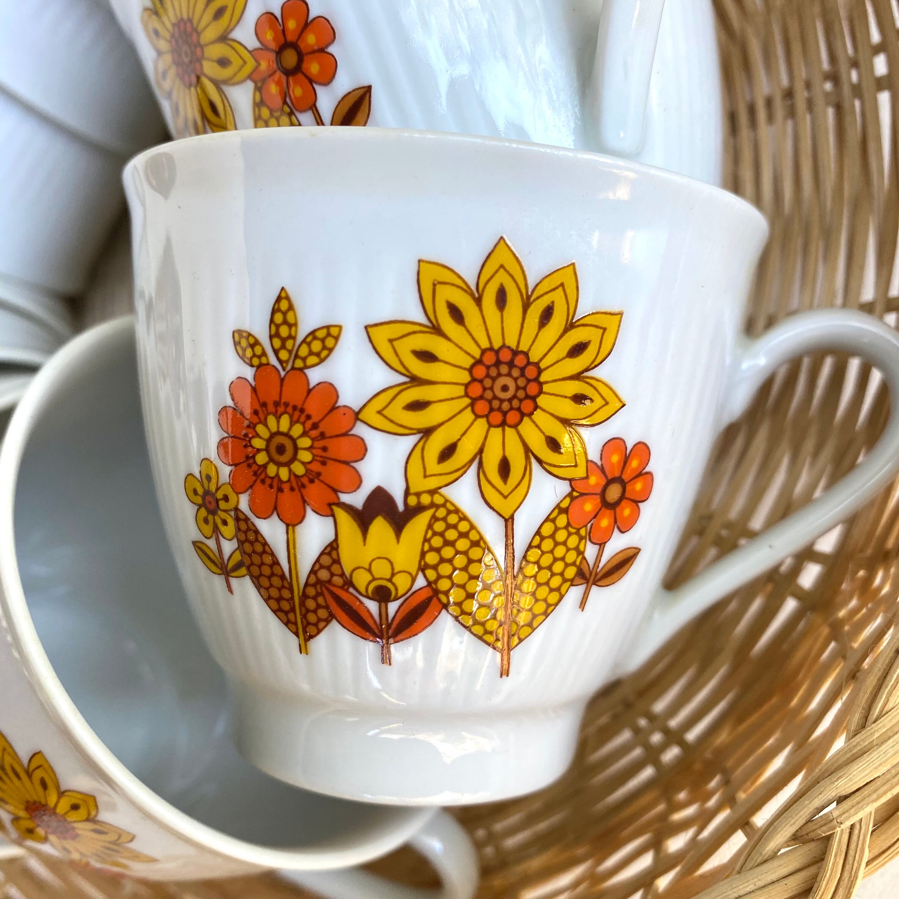 Vintage porcelain coffee cups