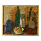 Original Swedish oil on panel – signed "O. Ln", 1950