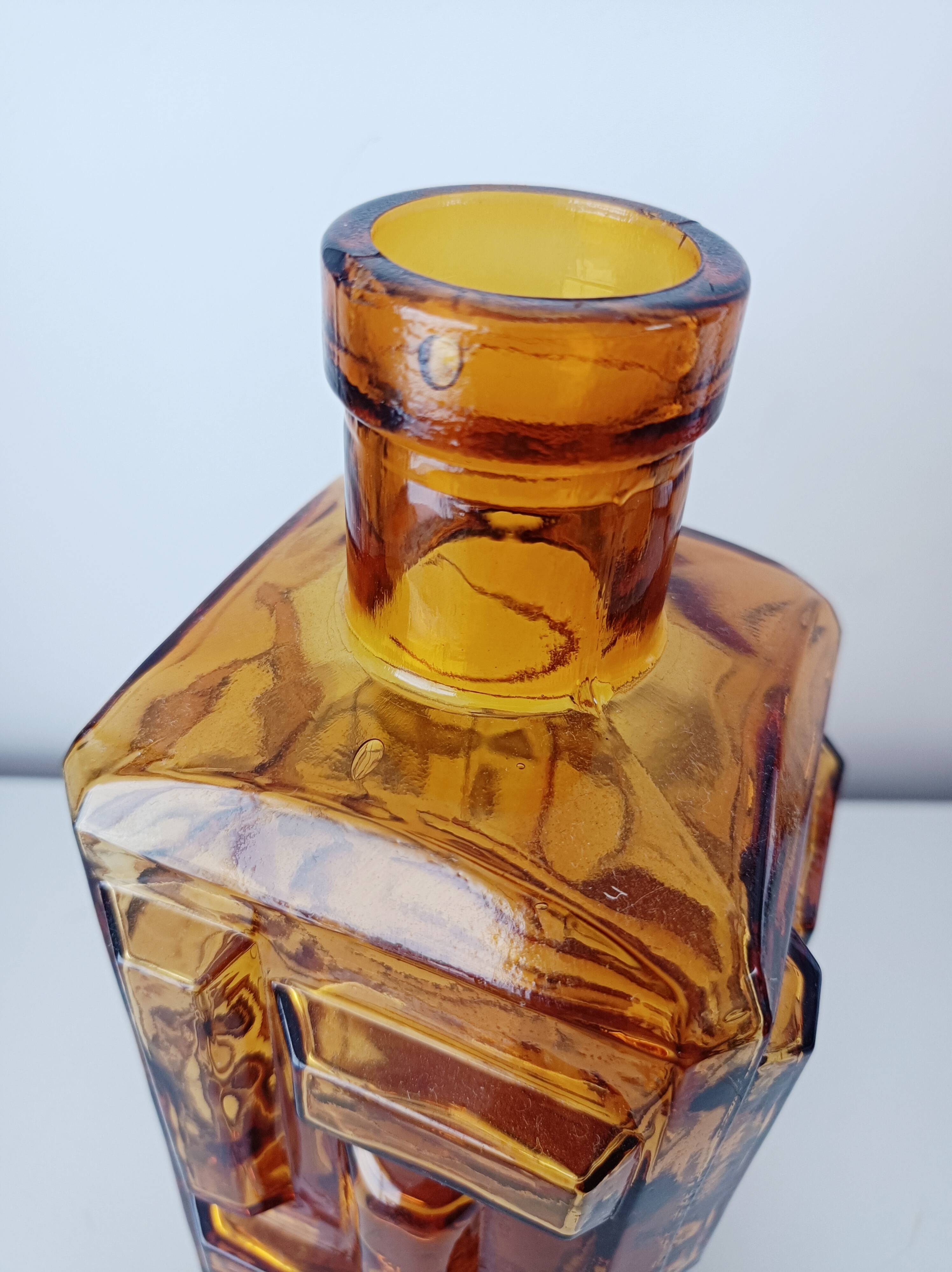 Empoli amber glass carafe