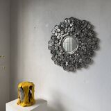 Vintage Mexican metal large mirror