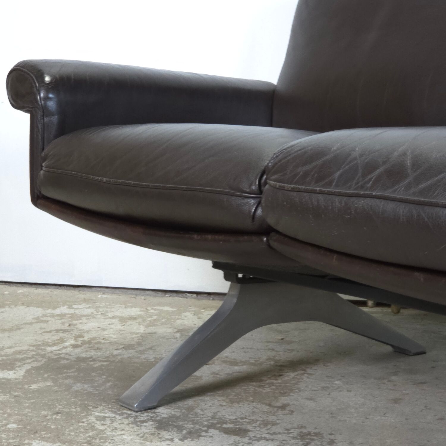 De Sede DS-31 vintage 1960s design leather 3-seater sofa