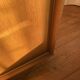 Large vintage Scandinavian wardrobe with two sliding doors.
