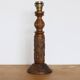 Lampe à poser en bois sculpté et abat-jour dôme, 1930