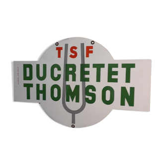 Ducretet enamel plate