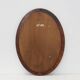 Deknudt Oval Wall Mirror with Walnut-Toned Frame and Gilt Inner Edge, Belgi