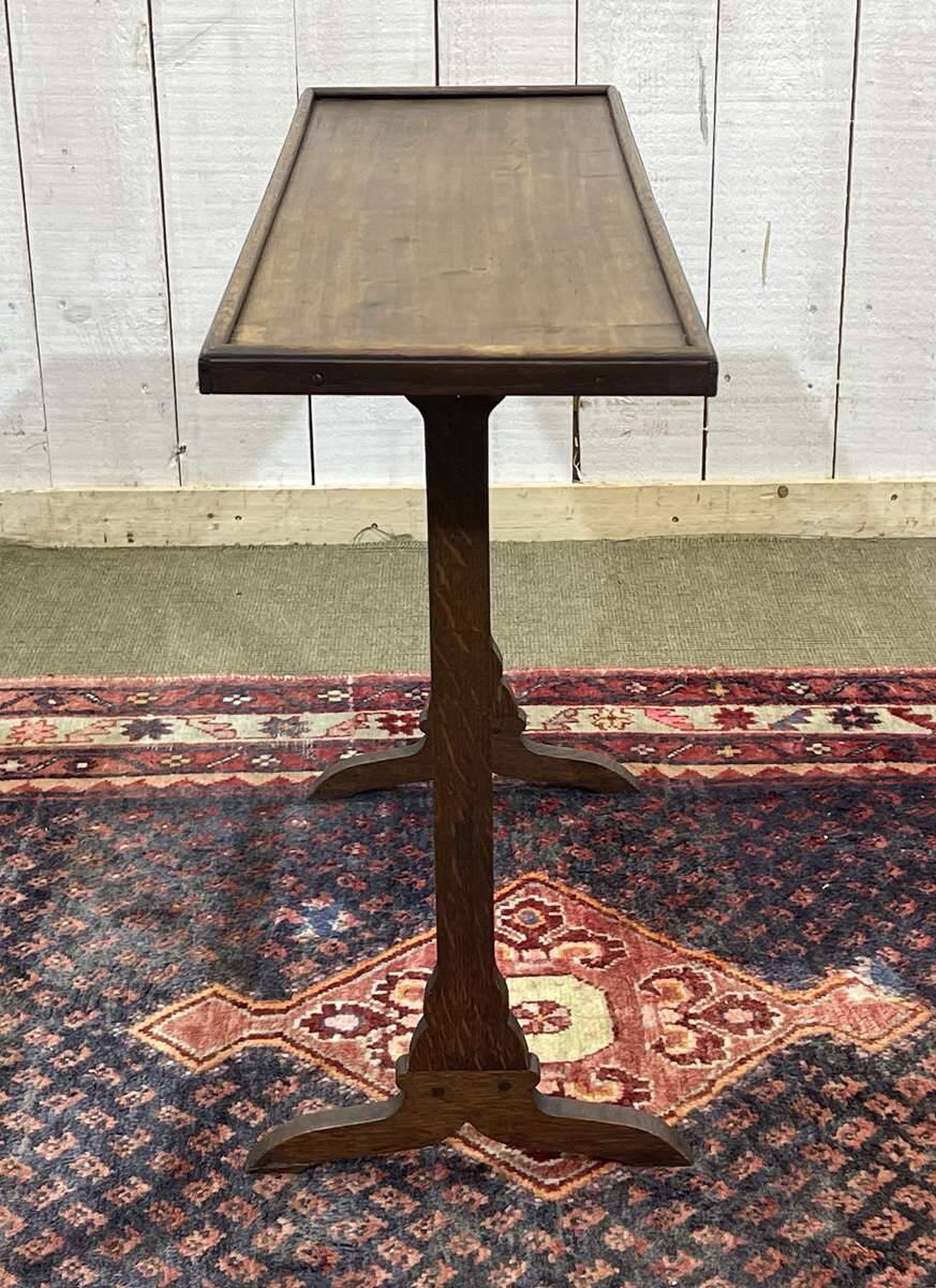 Oak and mahogany side table from the 1930s