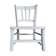 Chaise bistrot en bois ancienne patine blanche