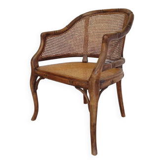 Fauteuil canné modèle Faux bambou marque Grange