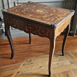 Game table in parquetry, Louis XV style