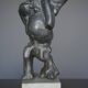 Large abstract lead Sculpture on a marble base. 1960s