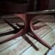 Vintage coffee table from the 60s and 70s by Hugues POIGNANT, smoked glass & teak.