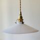 Duo de suspensions en opaline blanche