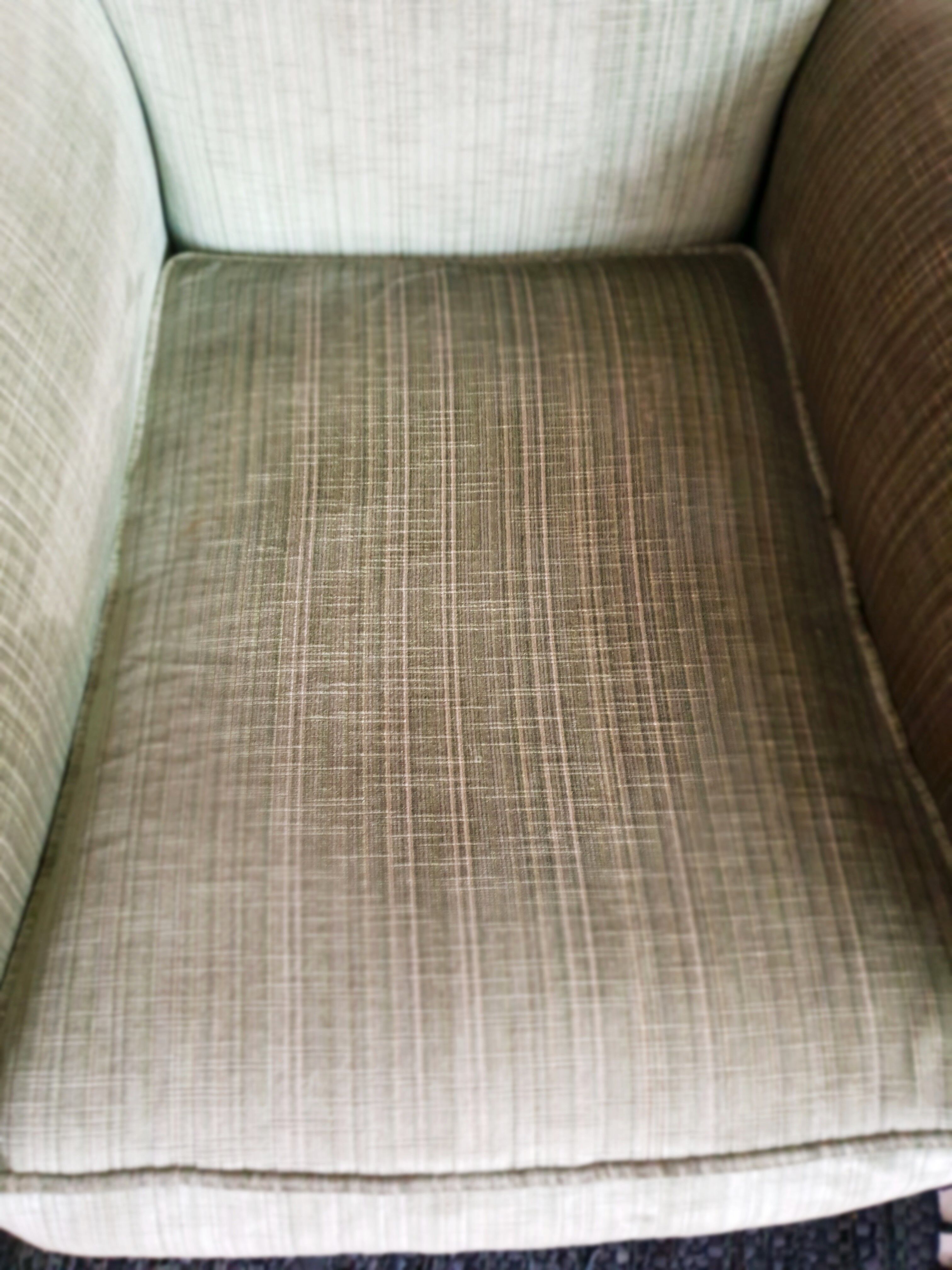 Fringed velvet armchair