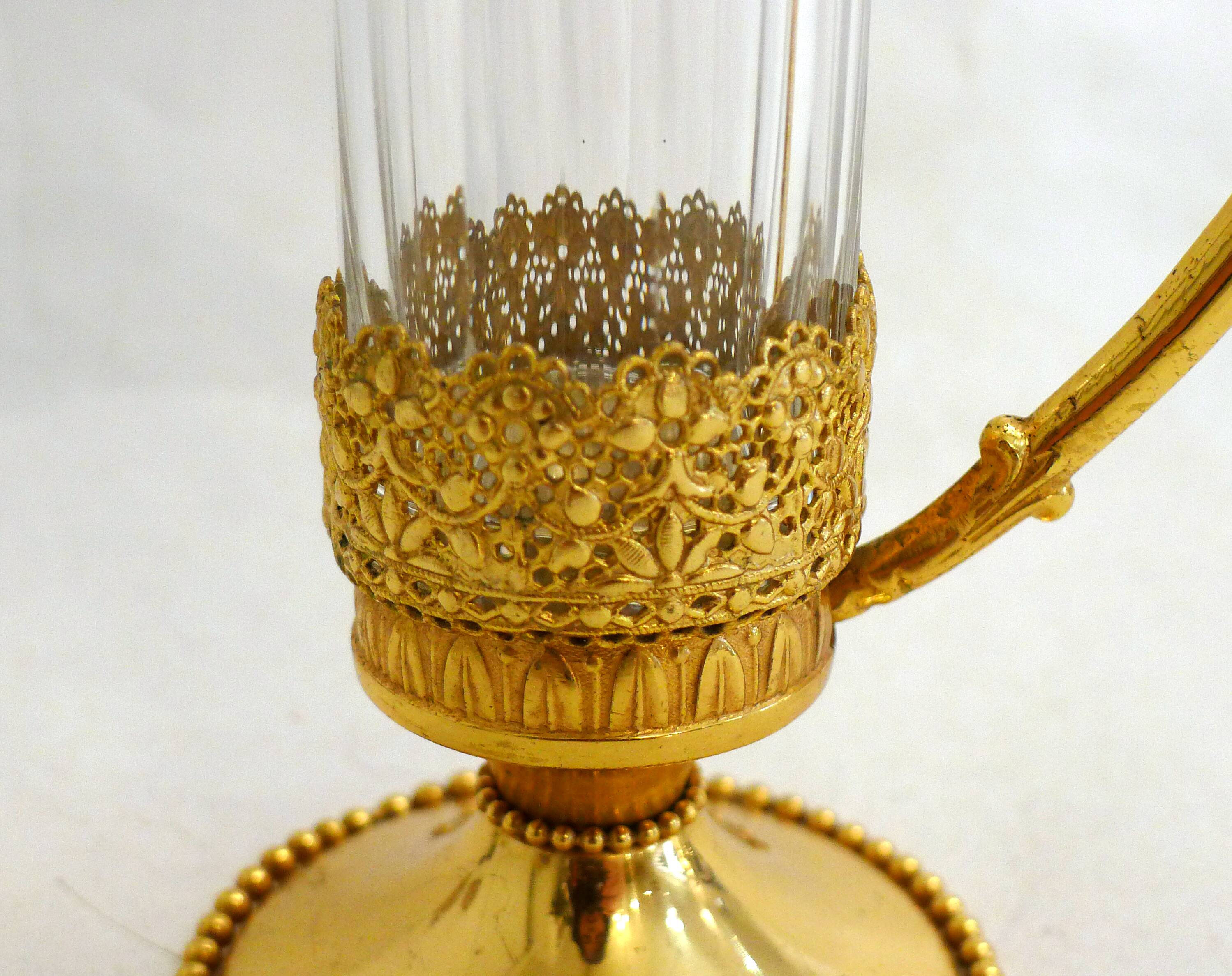 Swan neck soliflore vase in Empire style