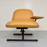 Fauteuil cuir design Jean Nouvel Pour Poltrona Frau fin 90 vintage