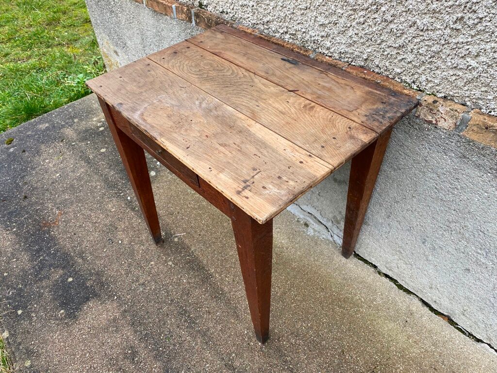 Solid wood desk with 1 drawer 75x52cm