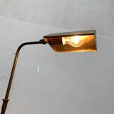 Vintage Hollywood Regency floor lamp in German brass by Florian Schulz.