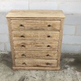 Oak chest of drawers five drawers
