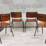 4 chairs Marko 60s gray base