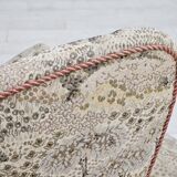 1955-60s, Danish design, high back armchair in floral multicolor fabric, original condition.