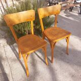 pair of Baumann bistro chairs