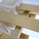 Vintage wall lamp Kalmar Austria, brass glass, 60s