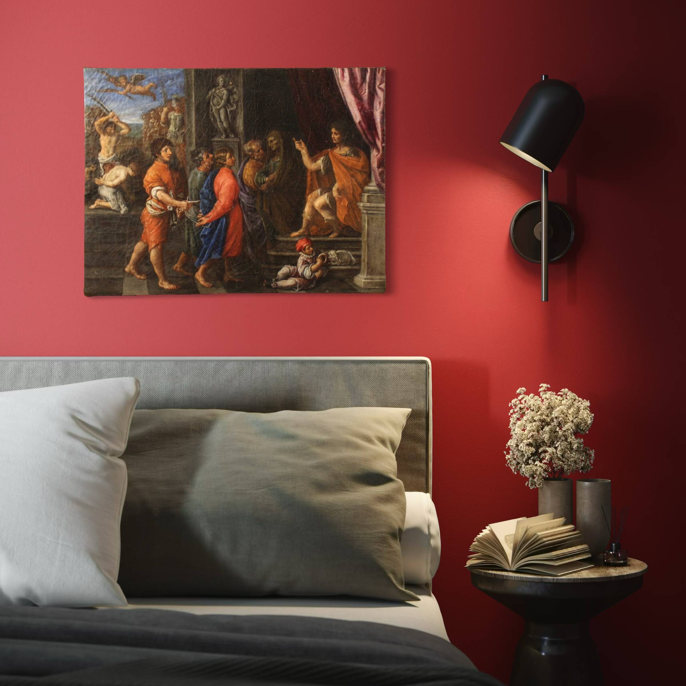 Antique Italian painting from the 17th century