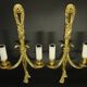 Large pair of wall lights, eagle heads, Louis XVI style from Hettier Vincent - gilded bronze