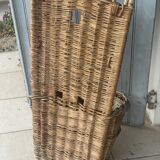 Old wicker harvest hood basket