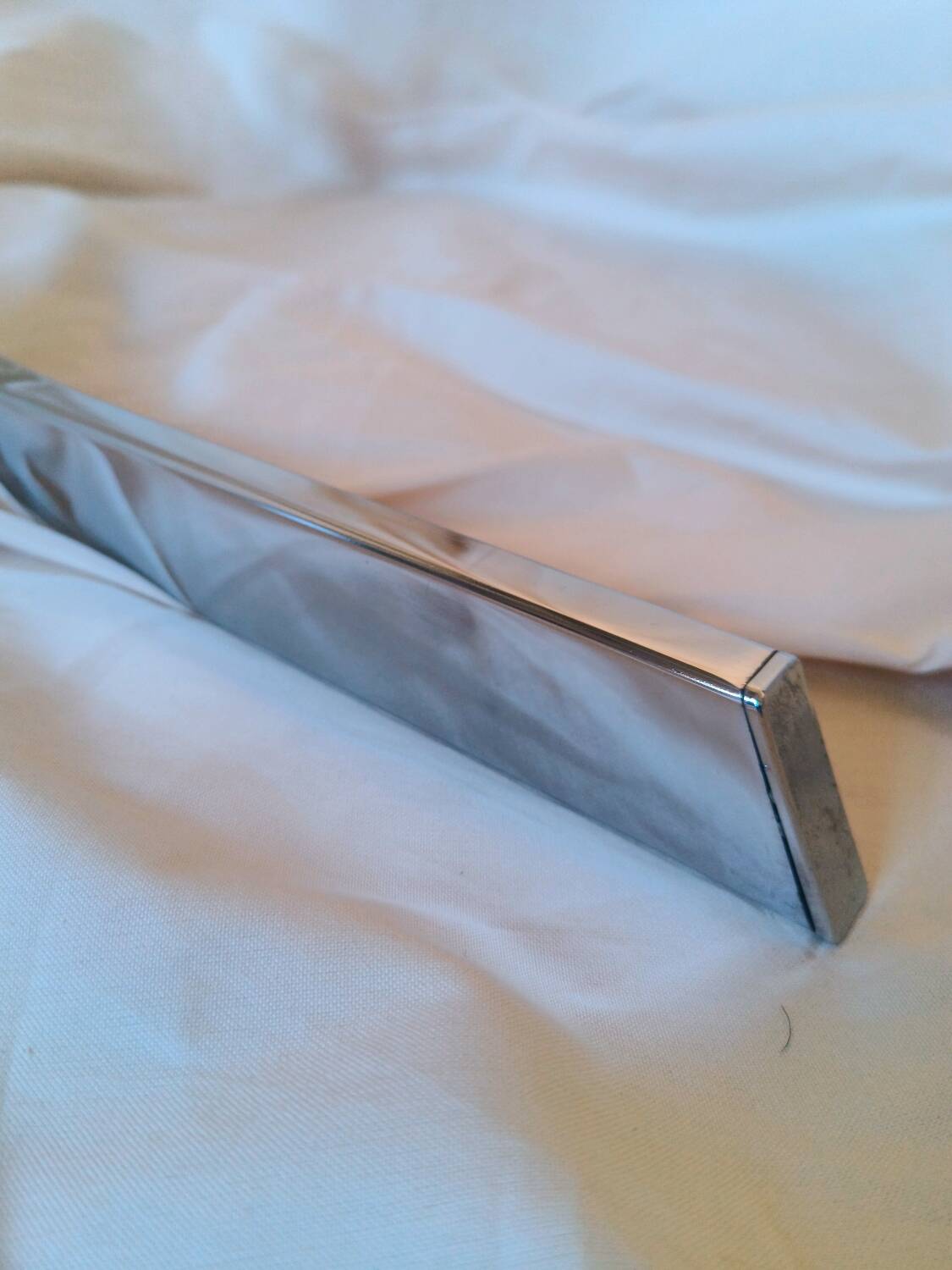 Vintage 1970s glass and chrome wall console