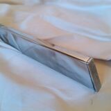 Vintage 1970s glass and chrome wall console