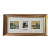 Henri Jacques Delpy (1877-1957) - Three oils on cardboard in the same frame - Landscapes
