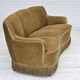 1970s, Danish 3-seater "Banana" sofa, original green velour.