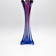 Vase Sommerso Murano violet et bleu