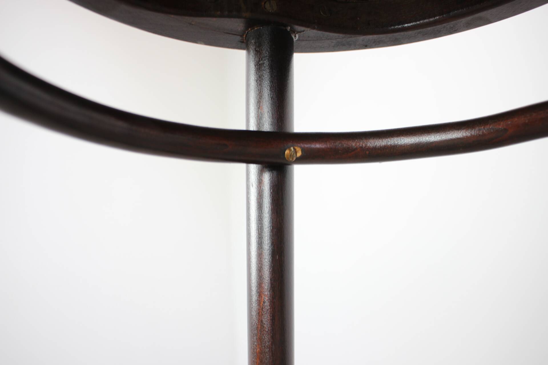 1920s bent beech piano stool, Czechoslovakia