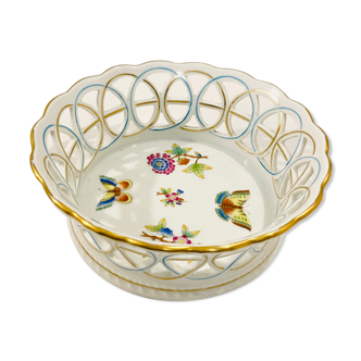 Corbeille en porcelaine ajourée retro de Herend Hungary