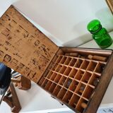 Old printing box with its stamps
