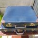 Pair Old Carton Blue Fibre - Reinforcements - Vintage Metal Anse