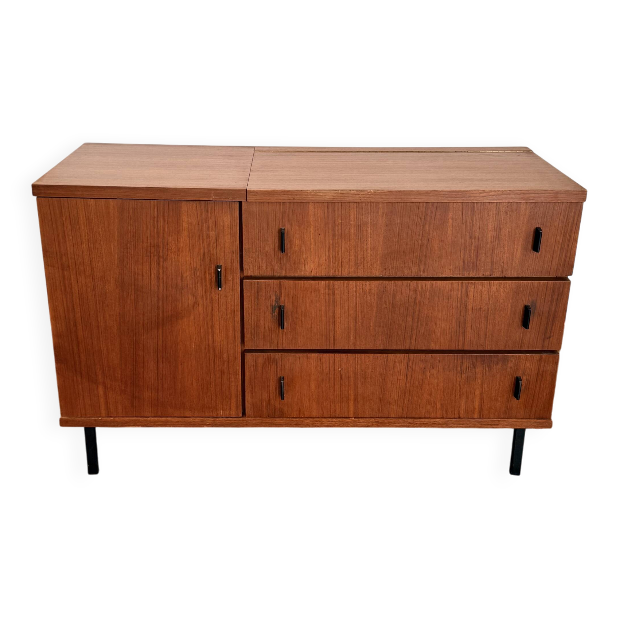 Coiffeuse de style scandinave en bois plaqué , années 70