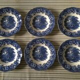 Service 6 hollow plates Enoch Wedgwood model Woodland