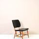 Scandinavian vintage black leather chair